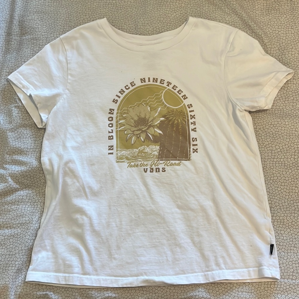 White. Vans. Size large in kids